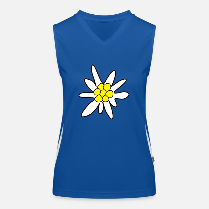 Edelweiss, fleur Débardeur respirant contrasté Femme