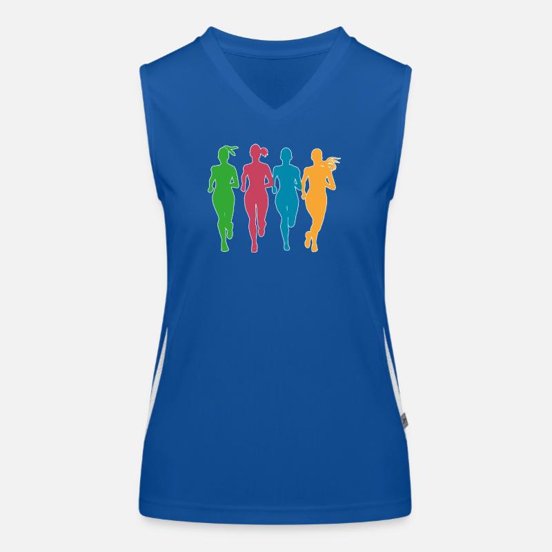 Joggerinnen in Action Funktionelles Kontrast-Tank Top für Frauen
