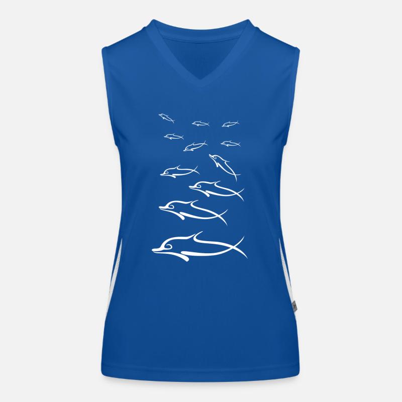 Dolphins group white Débardeur respirant contrasté Femme