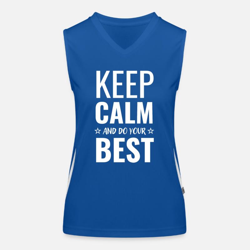 Keep calm and do your best Débardeur respirant contrasté Femme