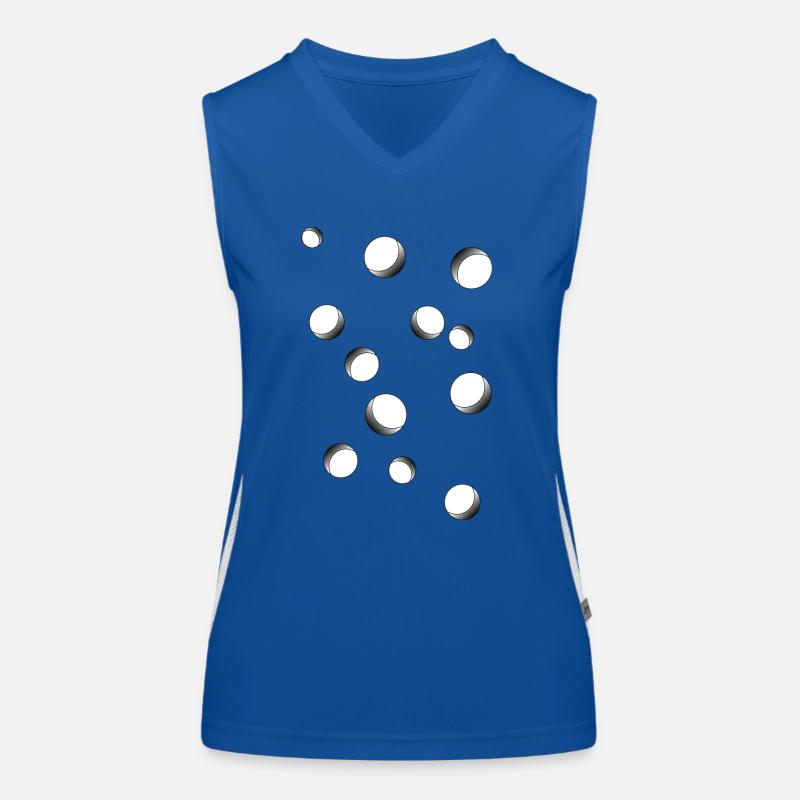 Holes in the belly - optical effect Women's Functional Contrast Tank Top
