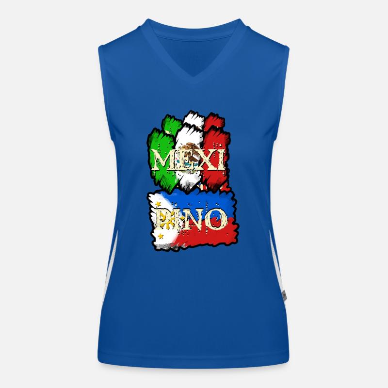 Philippines Filipino Mexico Puzzle DNA I Gift Women's Functional Contrast Tank Top