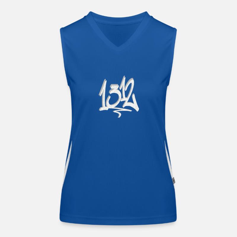 1312 Grey Graffiti Tag Funktionelles Kontrast-Tank Top für Frauen