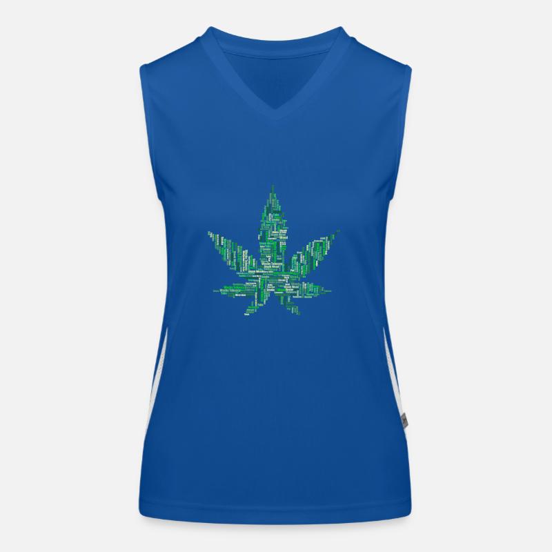 Marijuana grass hemp THC cannabis Women's Functional Contrast Tank Top