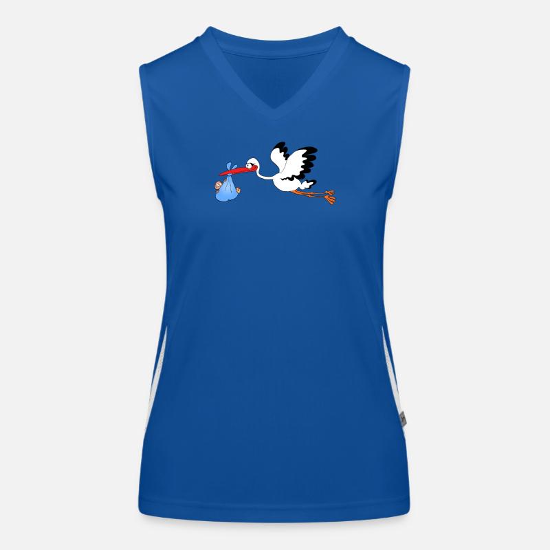 stork - Women's Functional Contrast Tank Top - royal/white