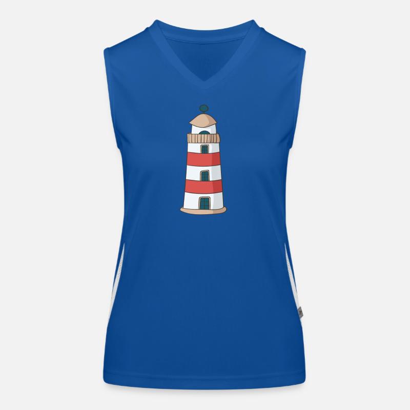 Leuchtturm Funktionelles Kontrast-Tank Top für Frauen