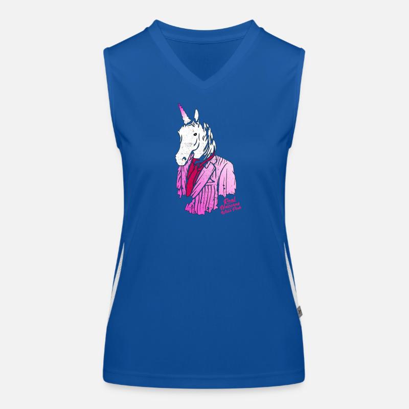 pink hipster unicorn Funktionelles Kontrast-Tank Top für Frauen