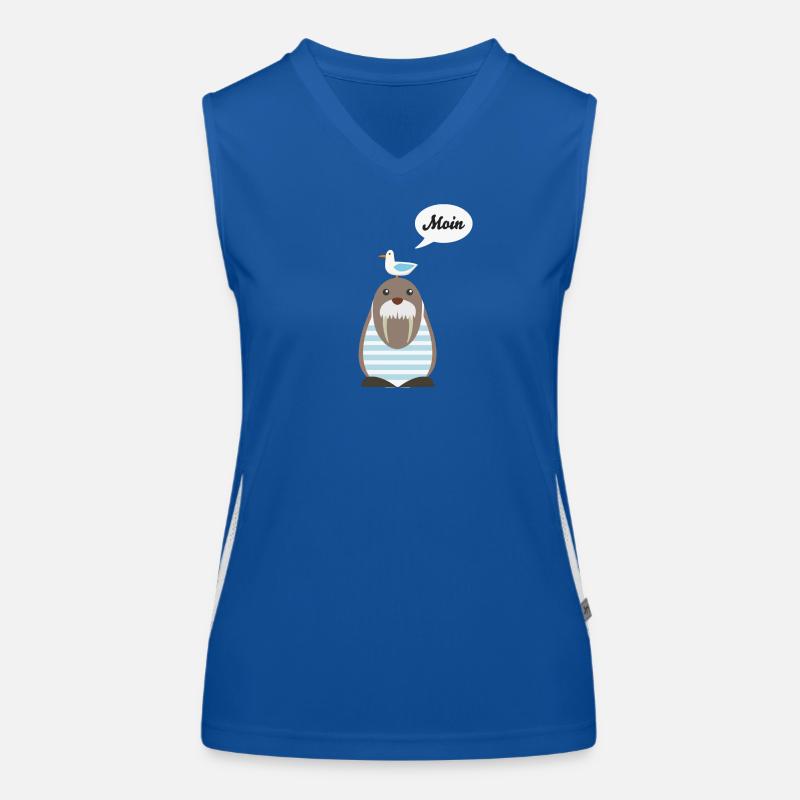 Moin, Seelöwe, Möwe Funktionelles Kontrast-Tank Top für Frauen