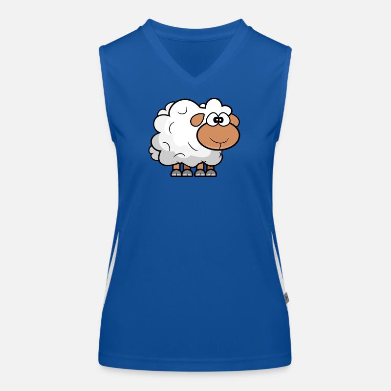 Cartoon Comic Sheep Women's Functional Contrast Tank Top