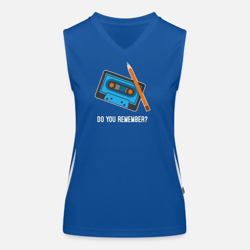Que tu remember ? Cassette et crayon Fun Design Débardeur respirant contrasté Femme