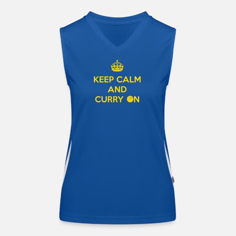 Keep Calm and Curry On Women's Functional Contrast Tank Top