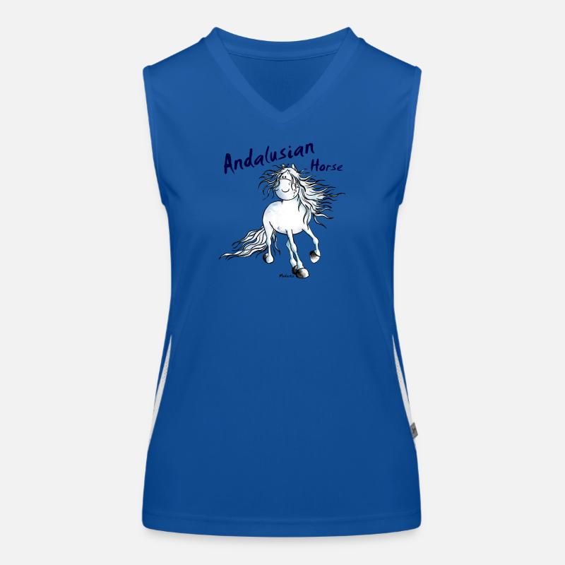 Pfiffiger Andalusier - Pferd Funktionelles Kontrast-Tank Top für Frauen