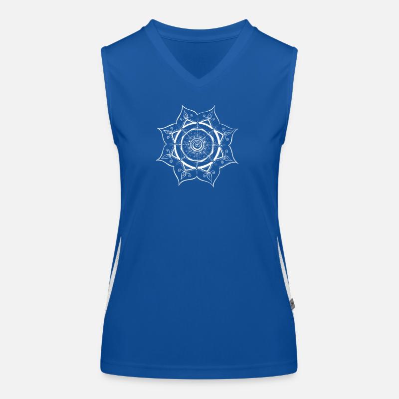 Mandala Spider Web Design Women's Functional Contrast Tank Top