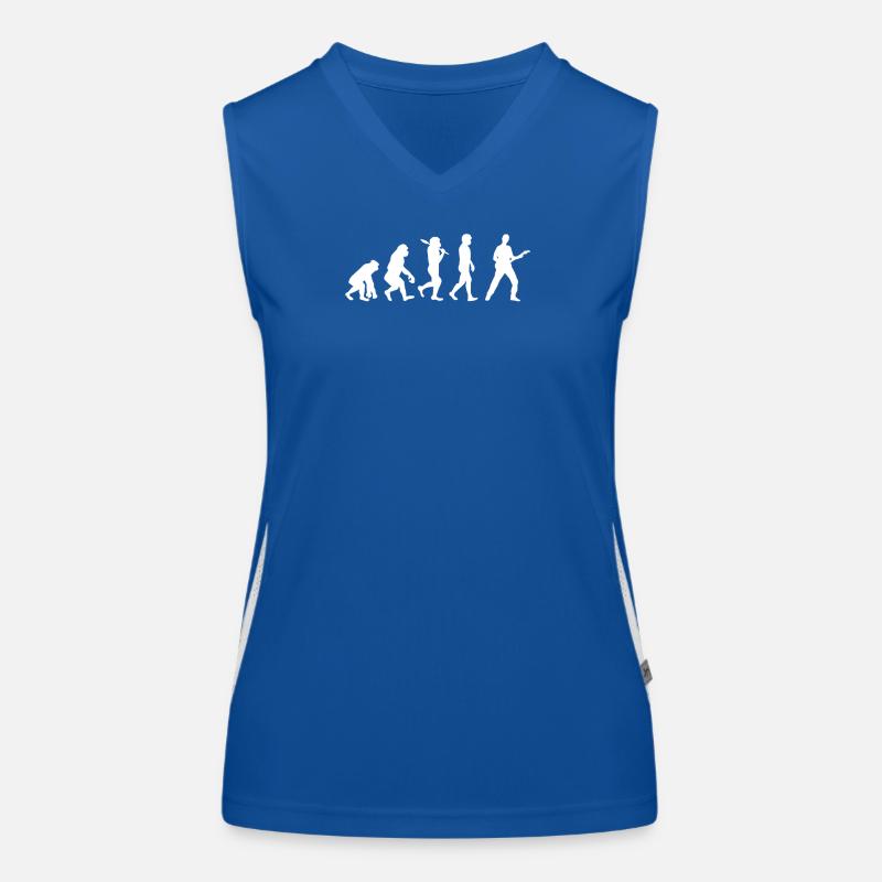 Evolution guitar bass player Women's Functional Contrast Tank Top