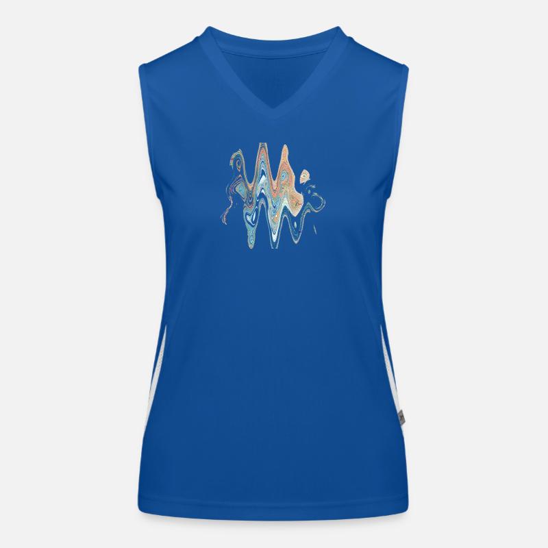 Design retro 20th - Women's Functional Contrast Tank Top - royal/white