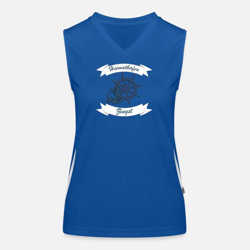 Heimathafen Zingst - Ostsee Darss Geschenk Funktionelles Kontrast-Tank Top für Frauen