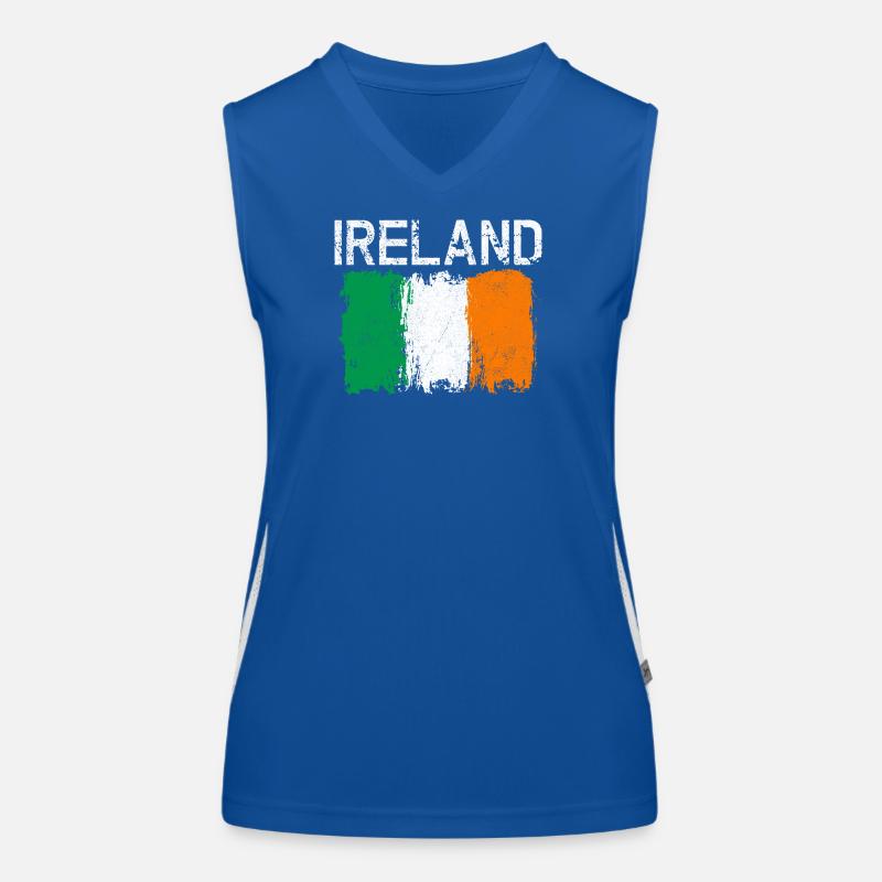 Conception du drapeau Grunge Ireland Débardeur respirant contrasté Femme