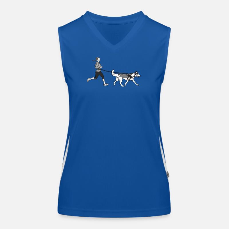 Canicross - Women's Functional Contrast Tank Top - royal/white