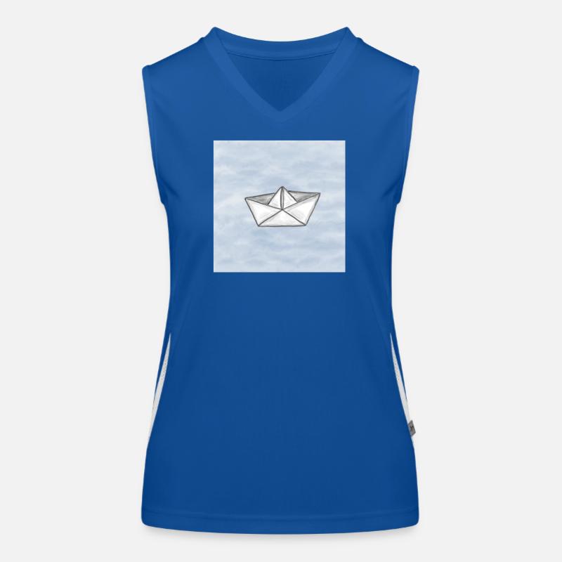 Papierschiff Funktionelles Kontrast-Tank Top für Frauen