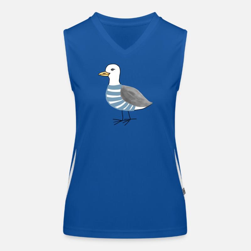 Möwe Maritim Funktionelles Kontrast-Tank Top für Frauen