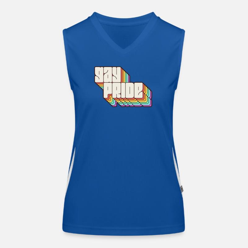 Gay Pride Rainbow Shadow Statement Women's Functional Contrast Tank Top