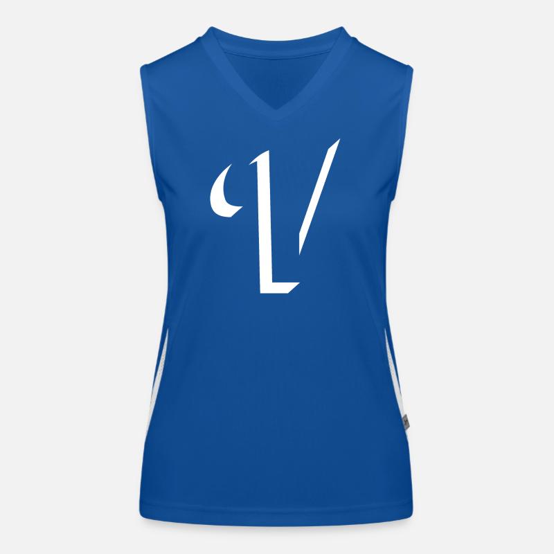Letter V, Name, der Buchstabe V Funktionelles Kontrast-Tank Top für Frauen