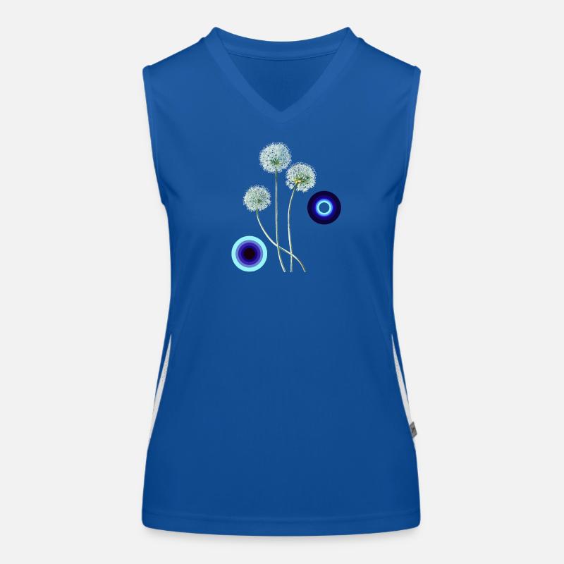 Alliumblüten im Retro-Stil Funktionelles Kontrast-Tank Top für Frauen