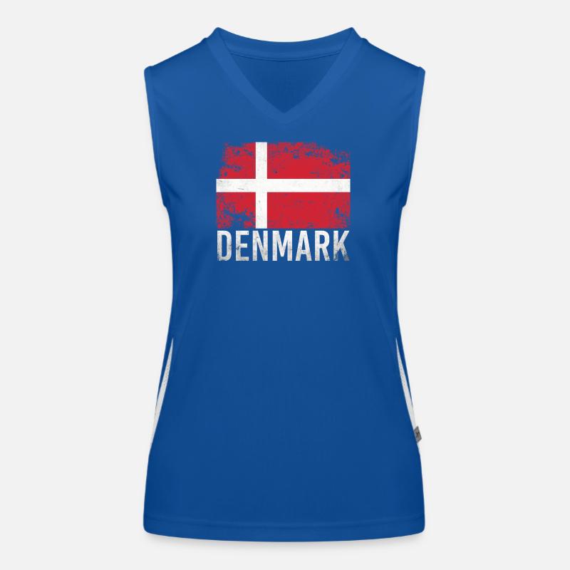Danemark Grunge Drapeau Danemark Design Débardeur respirant contrasté Femme