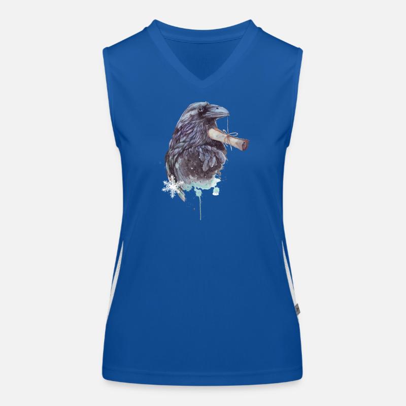 Briefrabe Hexenvogel Mystisches Design Funktionelles Kontrast-Tank Top für Frauen