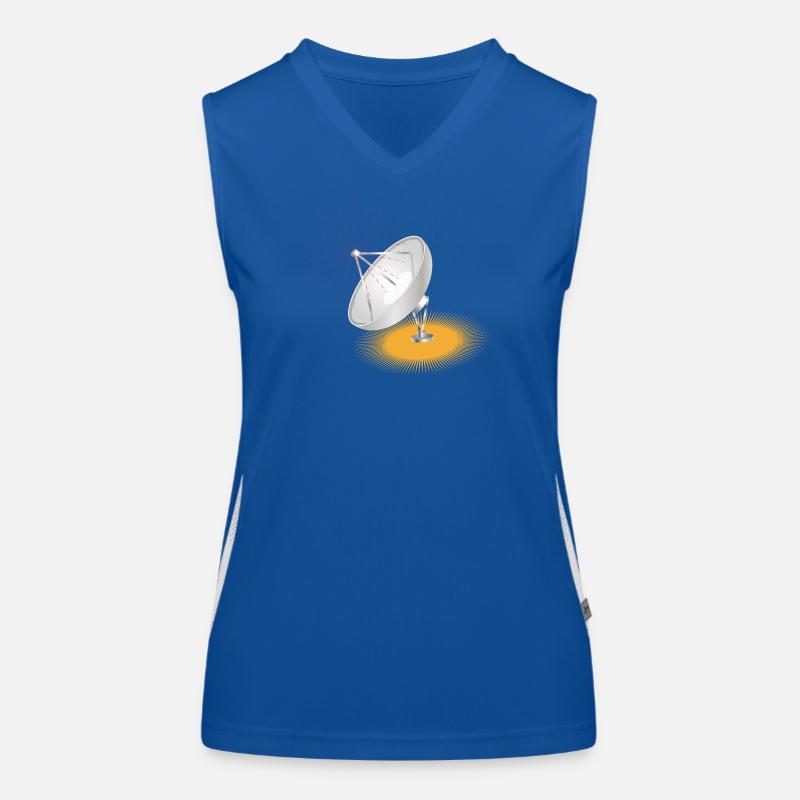 Satellite dish as a design element Women's Functional Contrast Tank Top