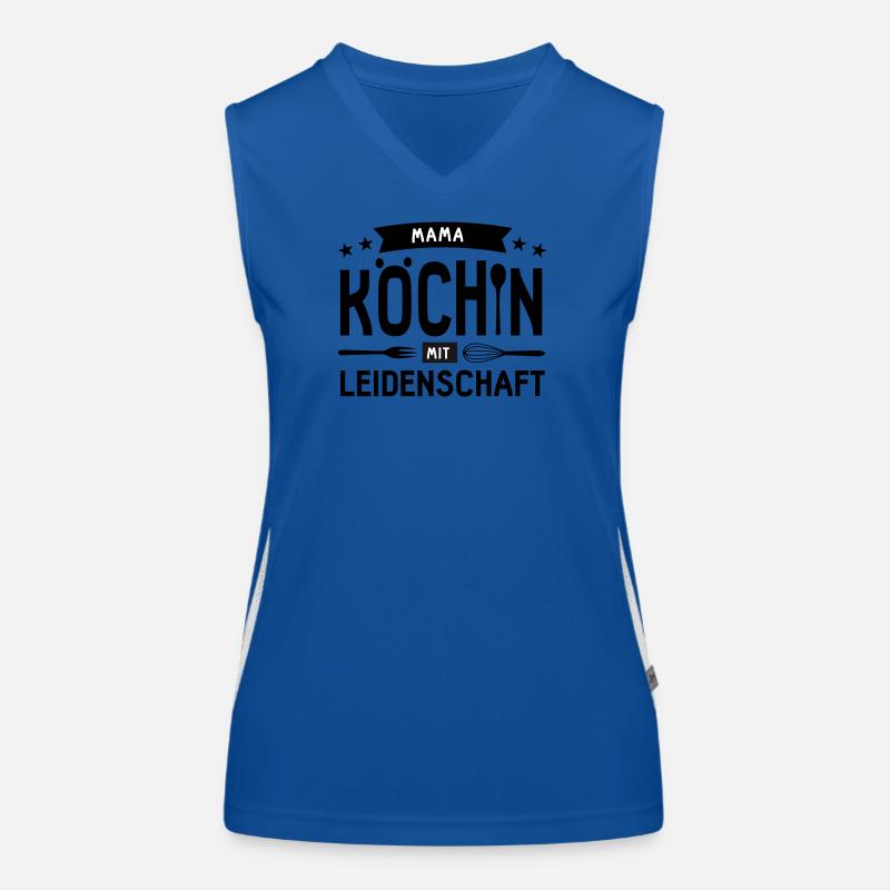 köchin mama kochen küche beste mutter mom lecker  Funktionelles Kontrast-Tank Top für Frauen