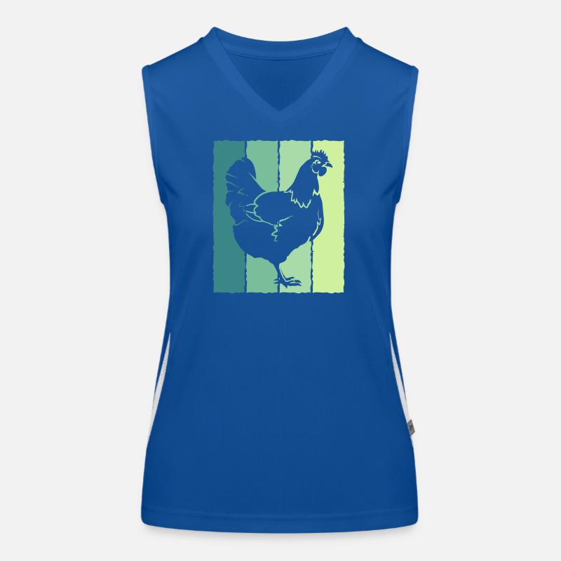 Huhn Funktionelles Kontrast-Tank Top für Frauen