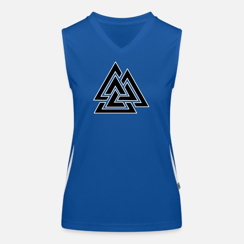 Triangular intertwined pattern Women's Functional Contrast Tank Top