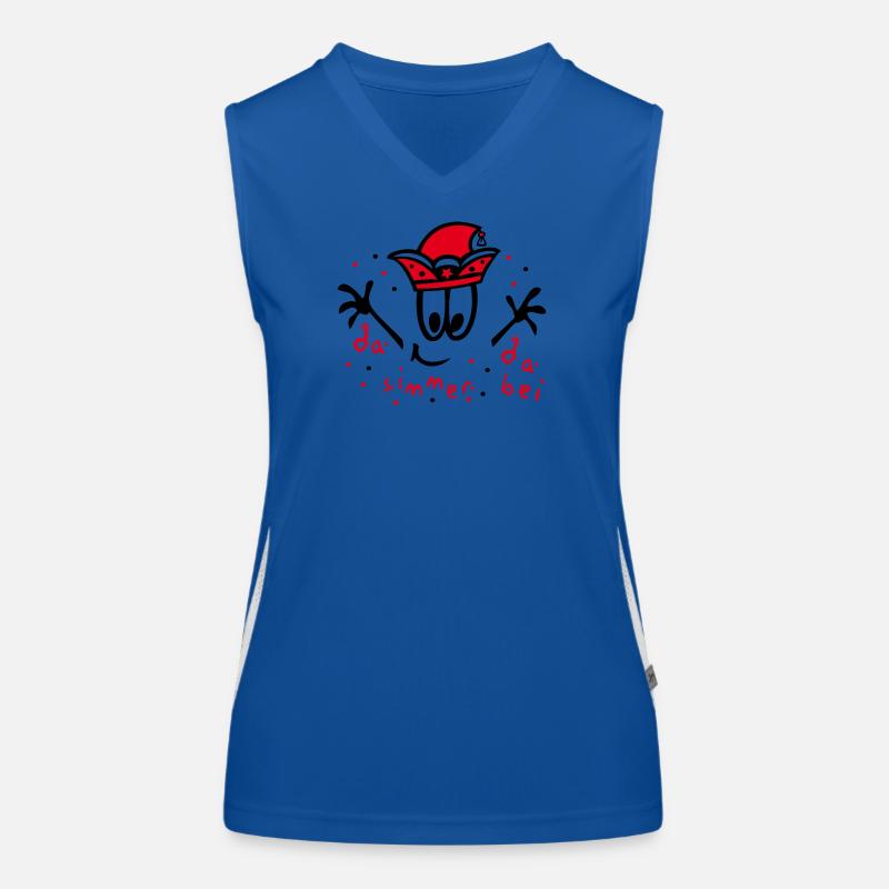 Fasching mit Konfetti, Karneval Funktionelles Kontrast-Tank Top für Frauen