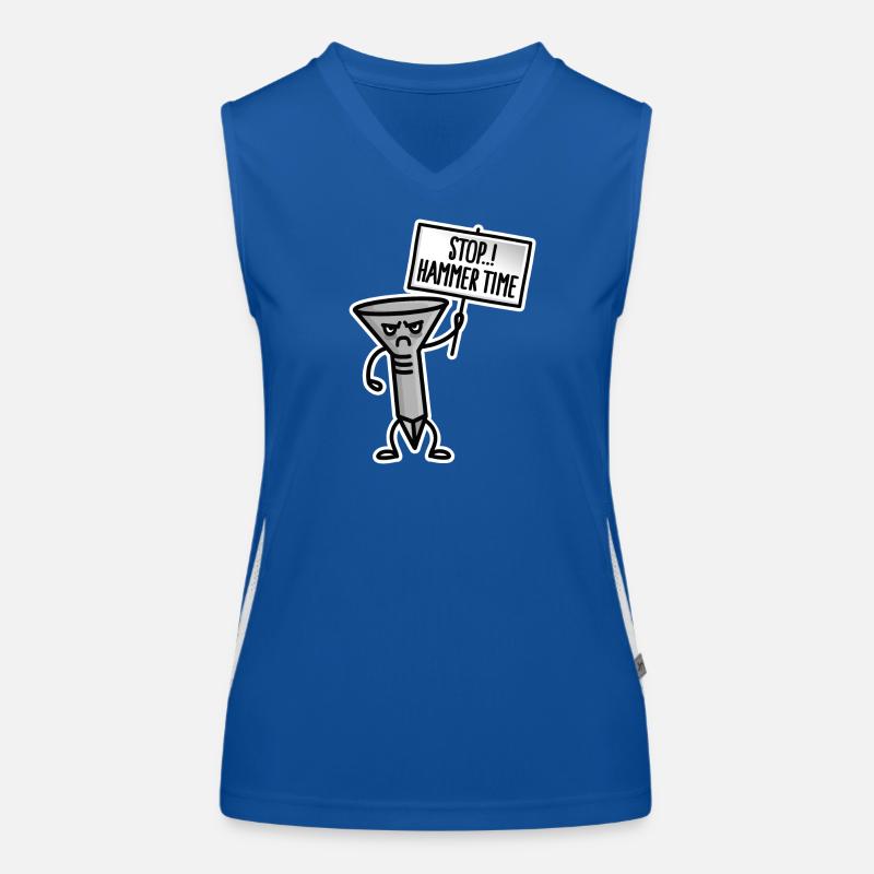 Tischler, Stop hammer time Schuhmacher Polsterer Funktionelles Kontrast-Tank Top für Frauen
