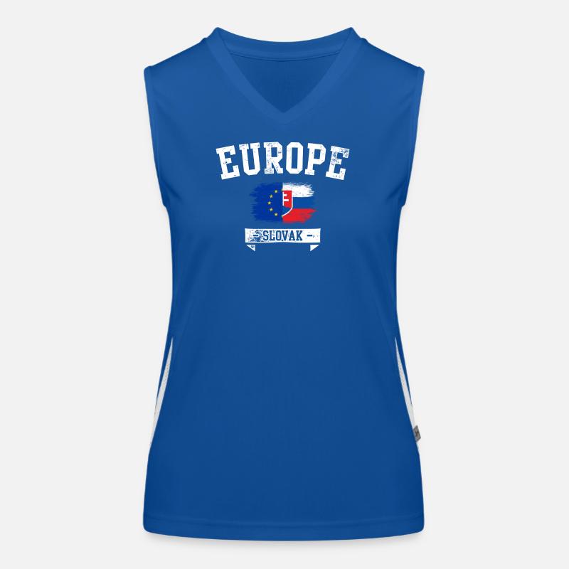 Drapeau slovaque de l’UE Débardeur respirant contrasté Femme