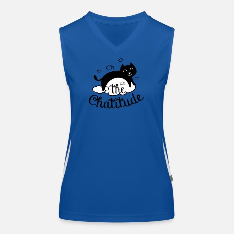 Chatitude, drôle de chat ! humour chat paresseux Débardeur respirant contrasté Femme