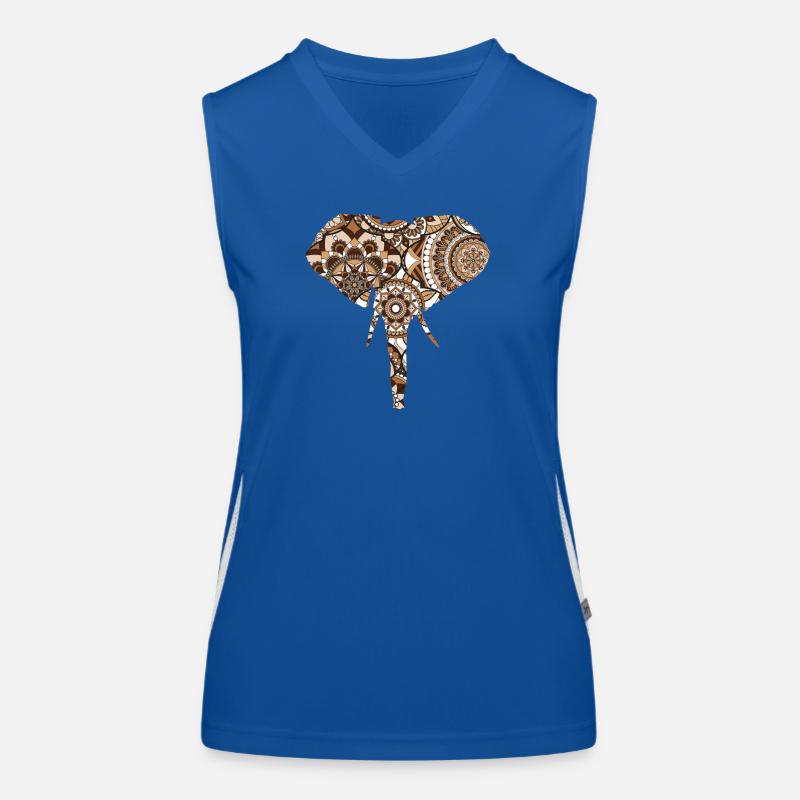 Elefantenmuster Funktionelles Kontrast-Tank Top für Frauen