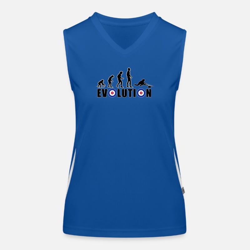 EVOLUTION CURLING Eisstockschießen Geschenk Winter Funktionelles Kontrast-Tank Top für Frauen