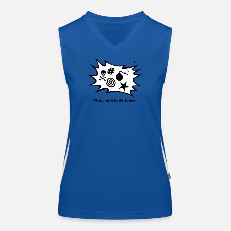 Effectivement, J'arrête de fumer... Débardeur respirant contrasté Femme