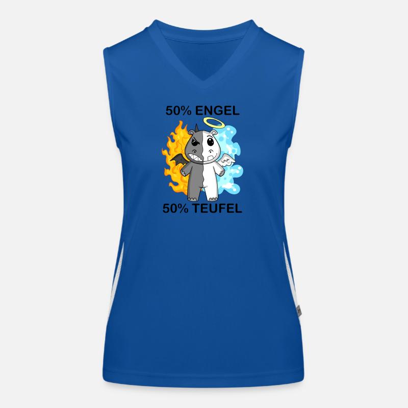 Nilpferd - Engel und Teufel Funktionelles Kontrast-Tank Top für Frauen