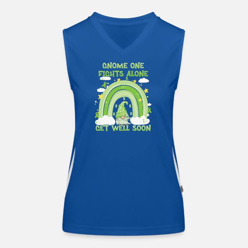 Gnome One Fights Alone Non Hodgkin Funktionelles Kontrast-Tank Top für Frauen