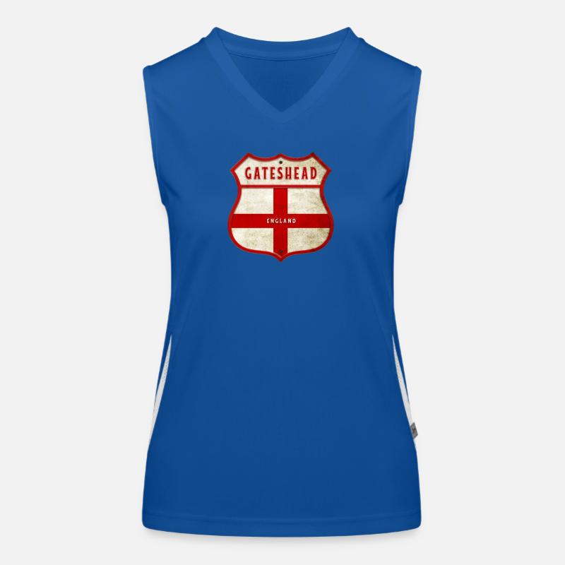 Gateshead England Wappen Funktionelles Kontrast-Tank Top für Frauen