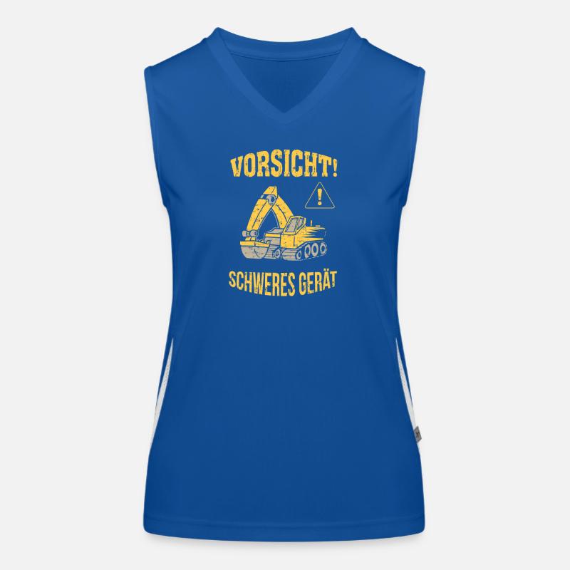 Bagger Baggerfahrer Baugeräteführer Schweres Gerät Funktionelles Kontrast-Tank Top für Frauen