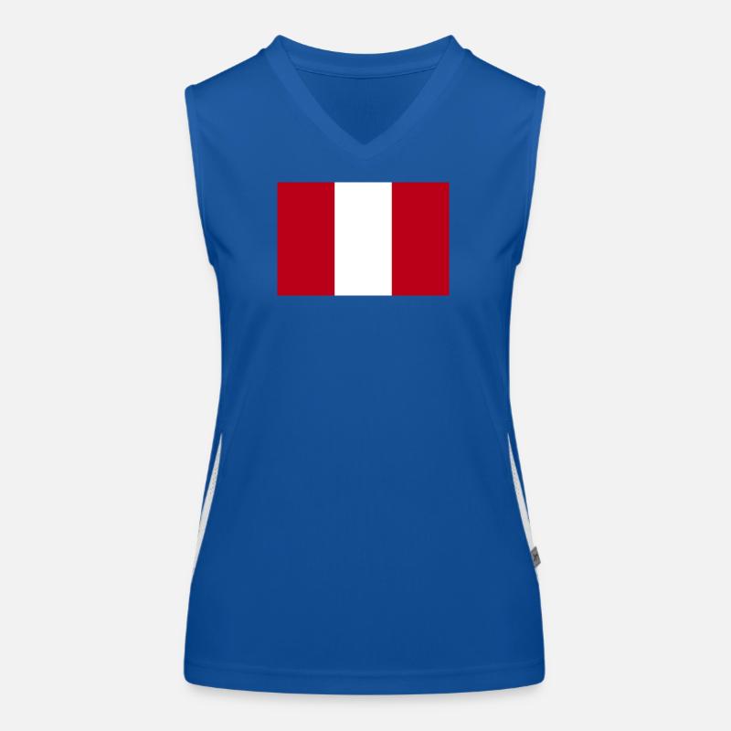 Drapeau national du Pérou Débardeur respirant contrasté Femme