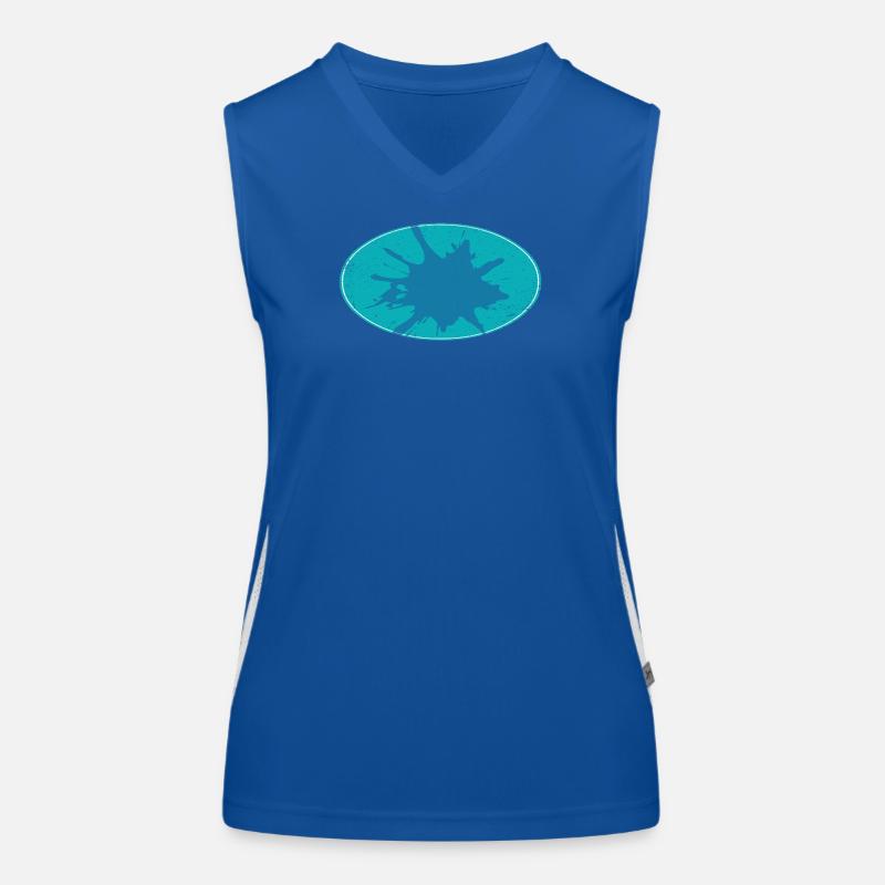 Ovaler Flash Background schmutzing Funktionelles Kontrast-Tank Top für Frauen