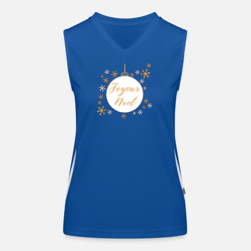 Weihnachtskugel "Frohe Weihnachten" Funktionelles Kontrast-Tank Top für Frauen