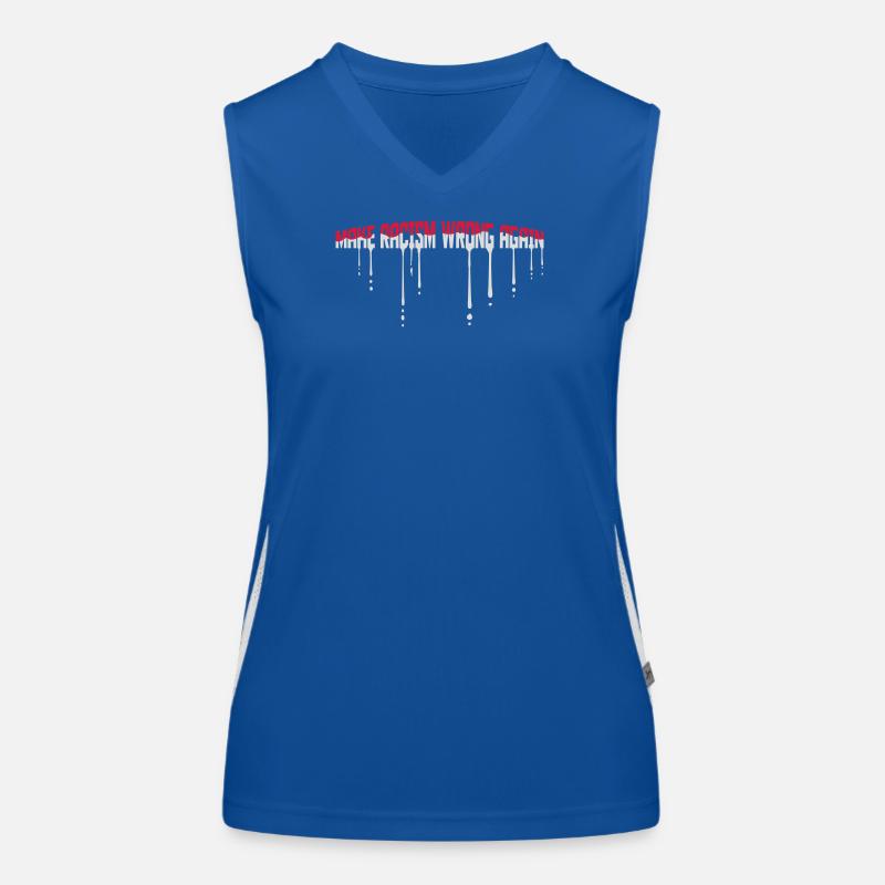 make racism wrong again Funktionelles Kontrast-Tank Top für Frauen