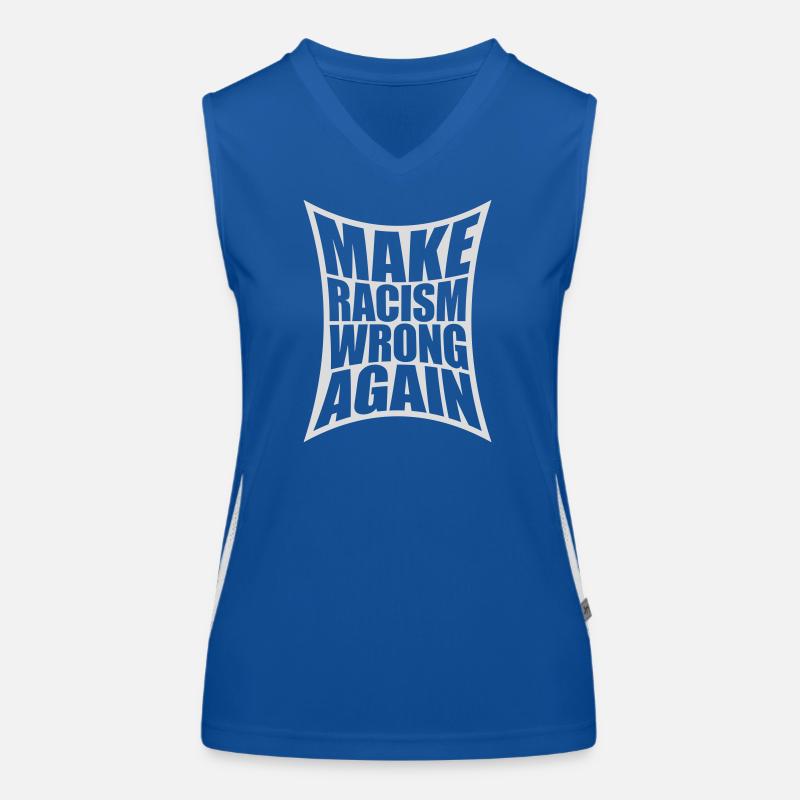 make racism wrong again Funktionelles Kontrast-Tank Top für Frauen