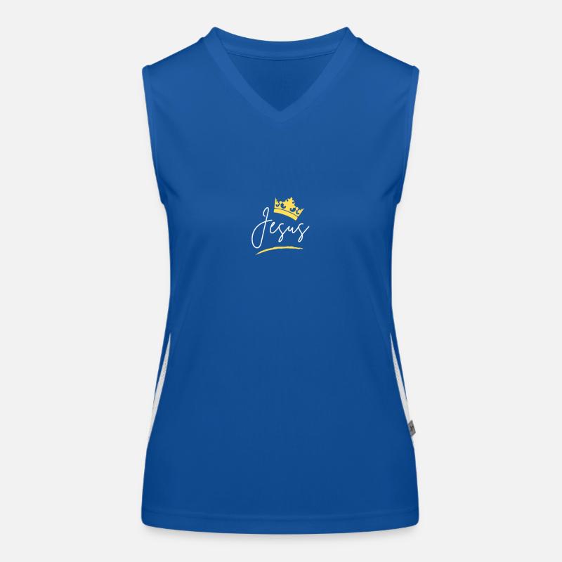 Jesus Crown Script Tee Funktionelles Kontrast-Tank Top für Frauen